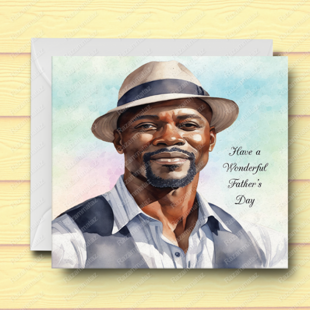 Black Father's Day Card V